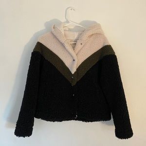 ASOS / Pull&Bear Chevron teddy coat